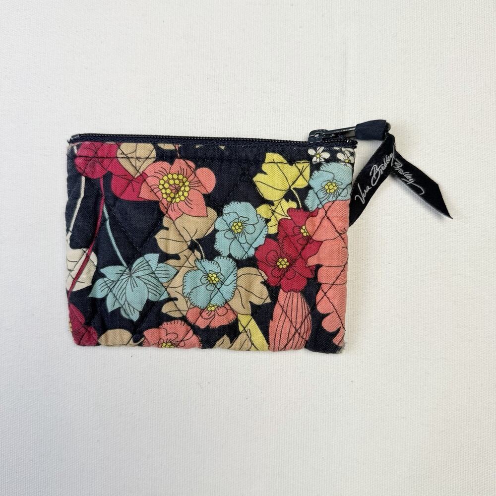 Vera Bradley Quilted Zip ID Case Wallet in Happy Snails Pattern